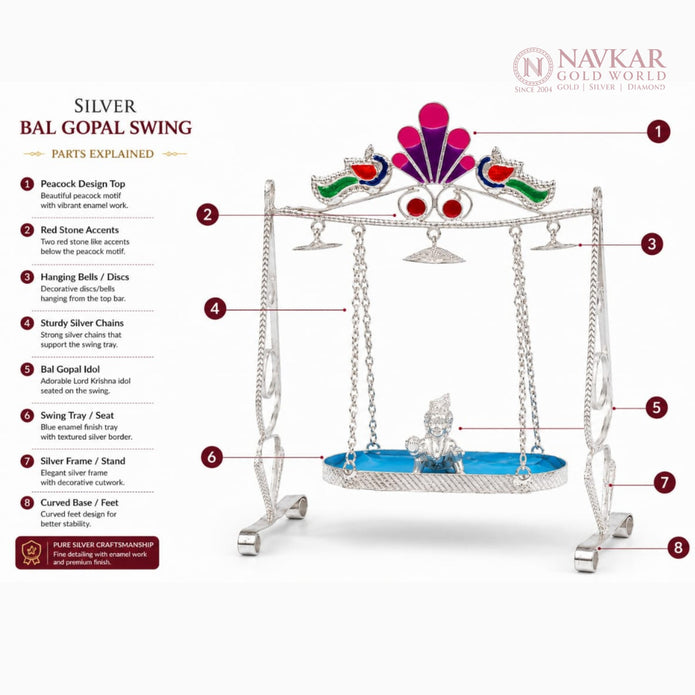 Silver Krishna Jhula – Bal Gopal Swing