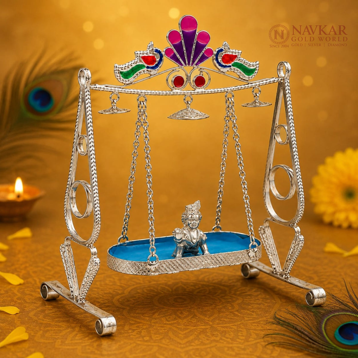 Silver Krishna Jhula – Bal Gopal Swing