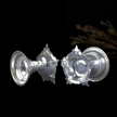 Decorative Diya Pair with detailed silver-colour design