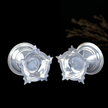 Decorative Diya Pair with detailed silver-colour design
