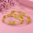 Designer Two Tone Gold Bangles for Women